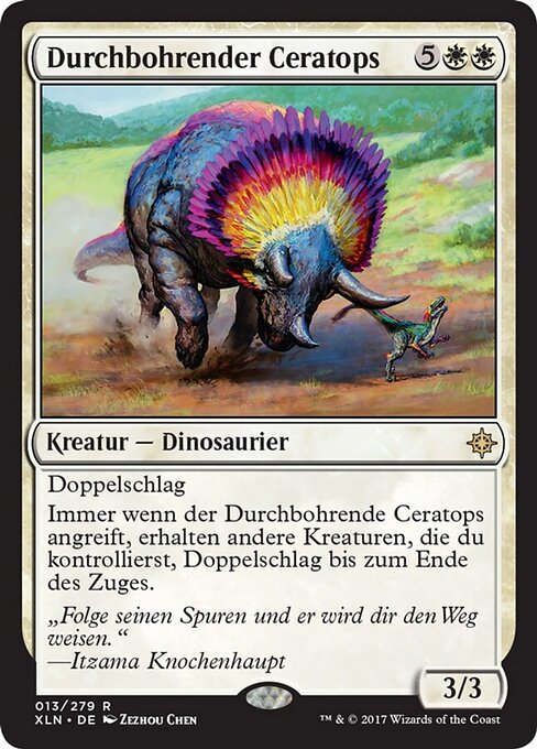 Durchbohrender Ceratops XLN-13 Rare Excellent Deutsch
