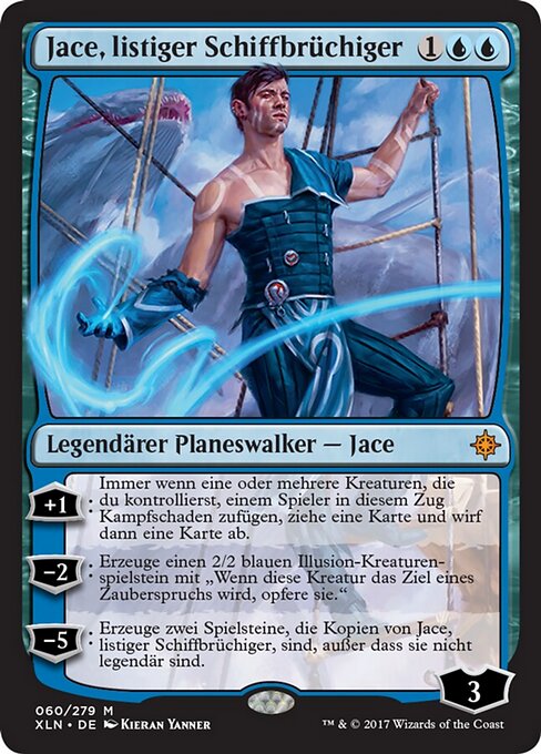 Jace, listiger Schiffbrüchiger XLN-60 Mythic Excellent Deutsch