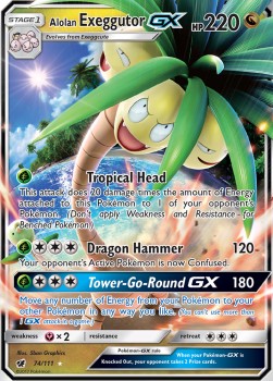 Alolan Exeggutor GX CIN-74 Ultra Rare Poor Deutsch