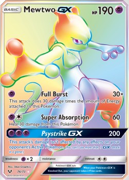 Mewtu GX SLG-76 Secret Rare Excellent Deutsch