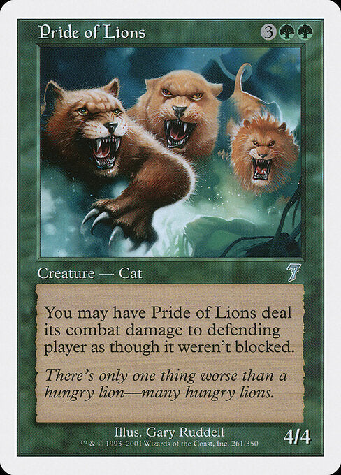 Pride of Lions 7ED-261 Uncommon Light Played Englisch Foil