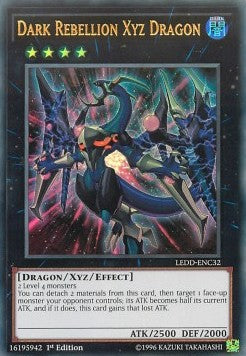 Finsterer Rebellions-Xyz-Drache LEDD-C32 Ultra Rare Near Mint Deutsch