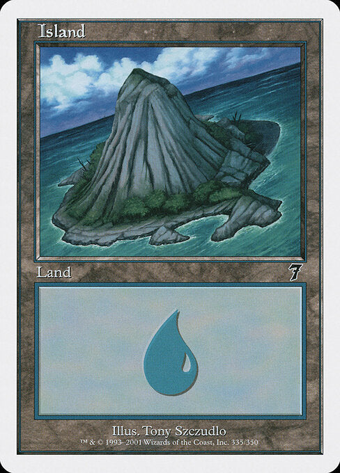 Island (V.4) 7ED-335 Land Light Played Englisch