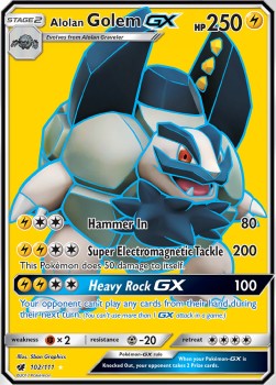Alolan Geowaz GX CIN-102 Ultra Rare Near Mint Deutsch
