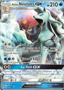 Alolan Ninetales GX GRI-22 Fixed Near Mint Englisch