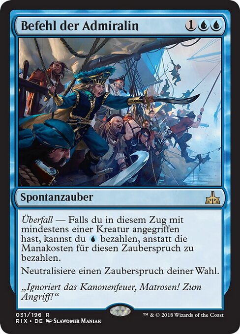 Befehl der Admiralin RIX-31 Rare Excellent Deutsch Foil