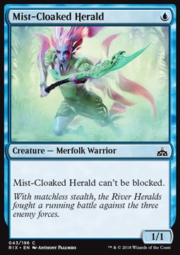 Mist-Cloaked Herald RIX-43 Common Excellent Englisch Foil