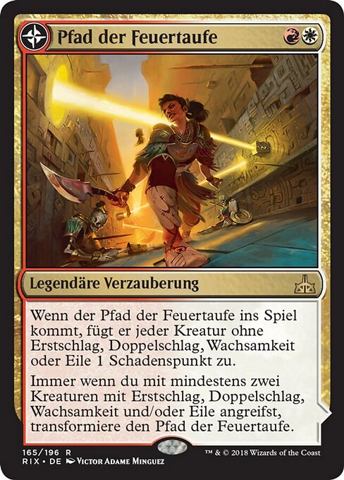 Pfad der Feuertaufe // Metzali, Turm des Triumphs RIX-165 Rare Good Deutsch