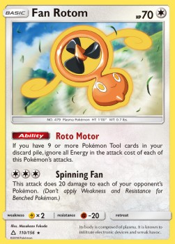 Fan Rotom UPR-110 Rare Excellent Deutsch Reverse Holo
