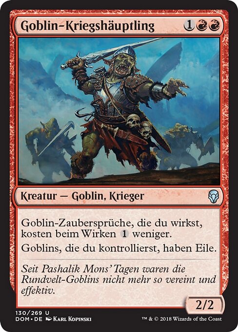 Goblin-Kriegshäuptling DOM-130 Uncommon Excellent Deutsch