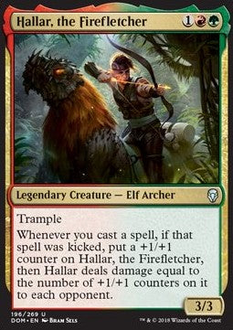 Hallar, the Firefletcher DOM-196 Uncommon Excellent Englisch Foil