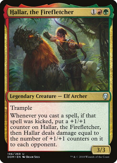 Hallar, the Firefletcher DOM-196 Uncommon Excellent Englisch Foil