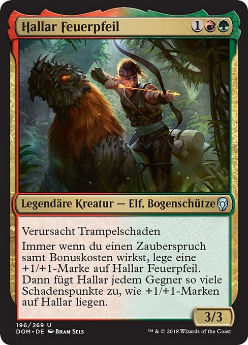 Hallar Feuerpfeil DOM-196 Uncommon Near Mint Deutsch