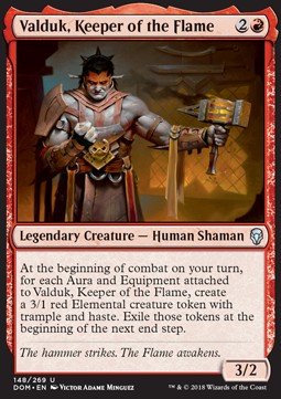 Valduk, Hüter der Flamme DOM-148 Uncommon Excellent Englisch Foil