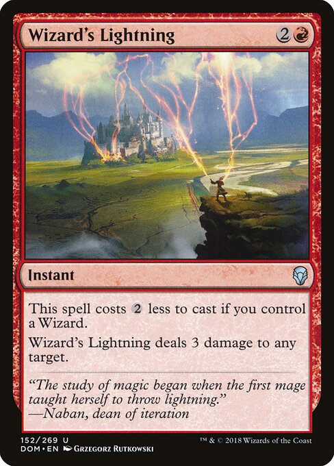 Wizard's Lightning DOM-152 Uncommon Near Mint Englisch
