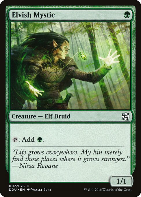 Elvish Mystic DDU-7 Common Light Played Englisch
