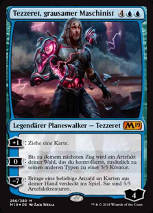 Tezzeret, grausamer Maschinist M19-286 Mythic Excellent Deutsch Foil