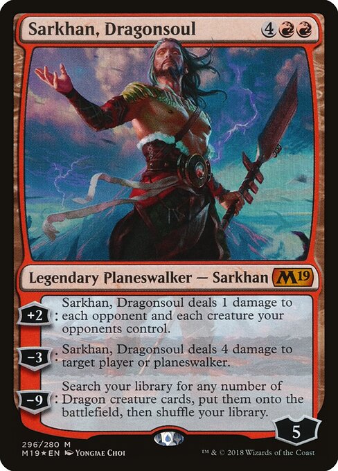 Sarkhan Drachenseele M19-296 Mythic Excellent Englisch Foil