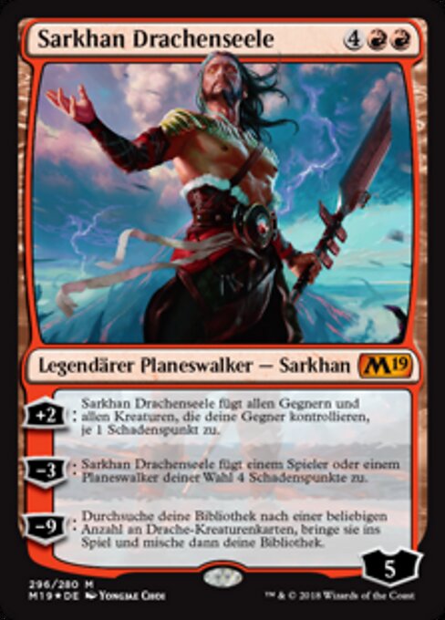 Sarkhan Drachenseele M19-296 Mythic Excellent Deutsch Foil