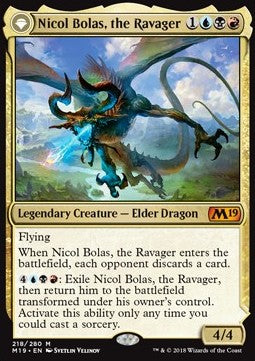 Nicol Bolas, the Ravager // Nicol Bolas, the Arisen M19-218 Mythic Good Englisch