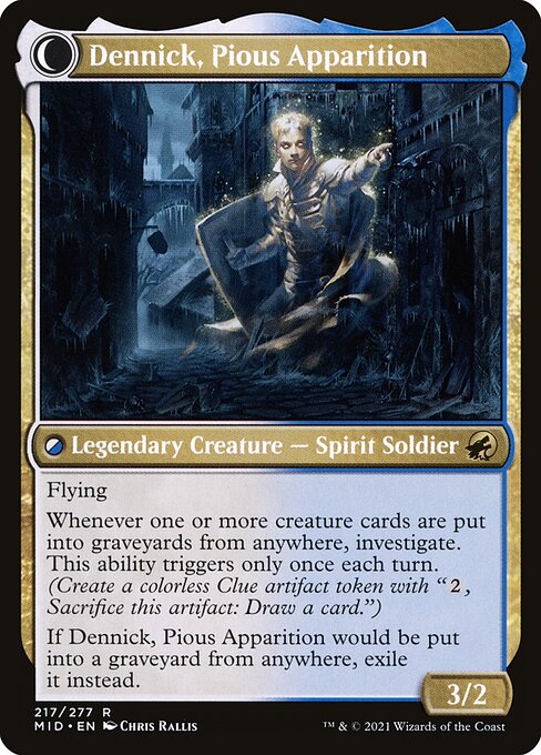 Dennick, Pious Apprentice // Dennick, Pious Apparition - Back Face