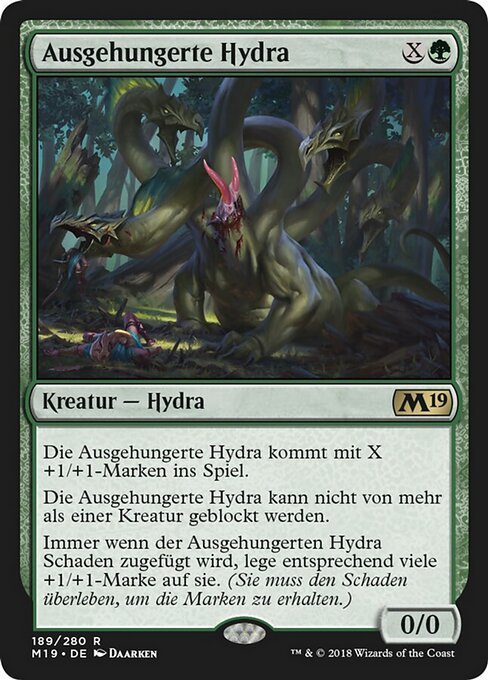 Ausgehungerte Hydra M19-189 Rare Near Mint Deutsch