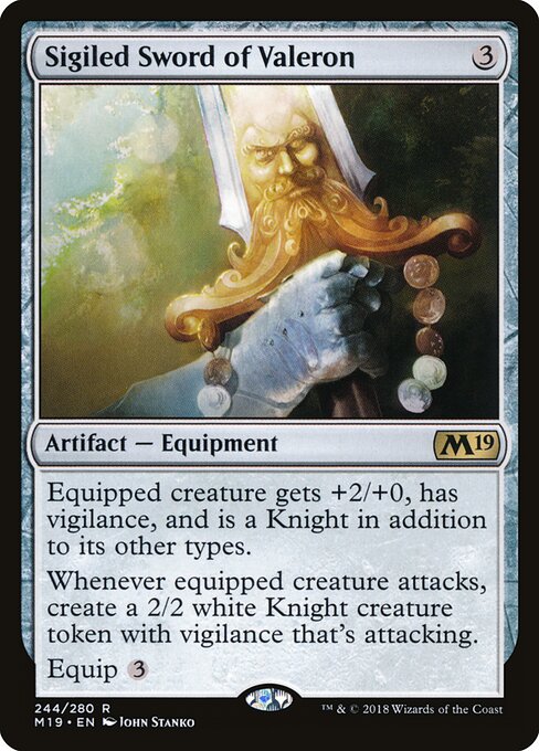 Sigiled Sword of Valeron M19-244 Rare Good Englisch Foil