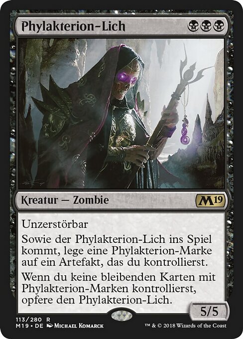 Phylakterion-Lich M19-113 Rare Light Played Deutsch
