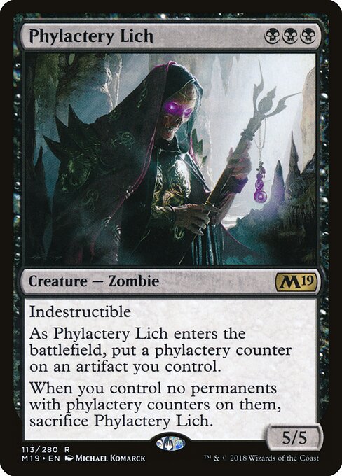 Phylakterion-Lich M19-113 Rare Excellent Englisch