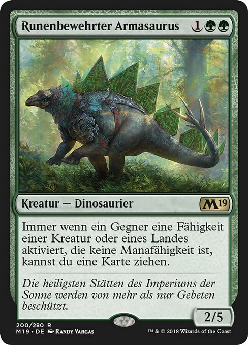 Runenbewehrter Armasaurus M19-200 Rare Excellent Deutsch