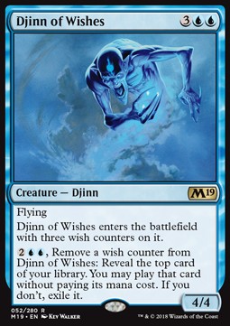 Djinn of Wishes M19-52 Rare Played Englisch