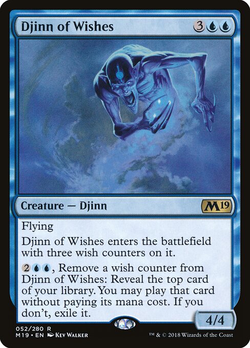 Djinn of Wishes M19-52 Rare Played Englisch