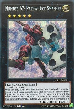 Nummer 67: Zwillingswürfel-Hämmerer BLRR-031 Secret Rare Excellent Deutsch 1. Auflage