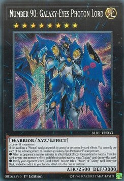 Number 90: Galaxy-Eyes Photon Lord BLRR-EN033 Secret Rare Light Played Englisch 1. Auflage