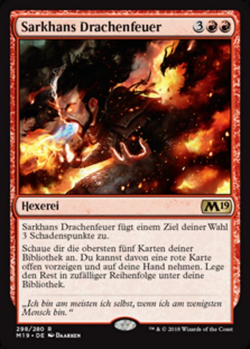 Sarkhans Drachenfeuer M19-298 Rare Excellent Deutsch
