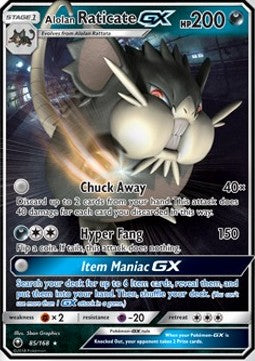 Alolan Rattikarl GX CES-85 Ultra Rare Near Mint Deutsch
