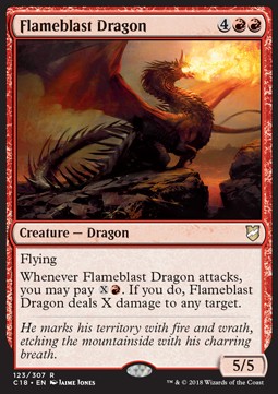 Flammenstoß-Drache C18-123 Rare Excellent Englisch