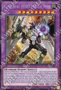 Elemental HERO Nebula Neos CT15-001 Secret Rare Light Played Englisch