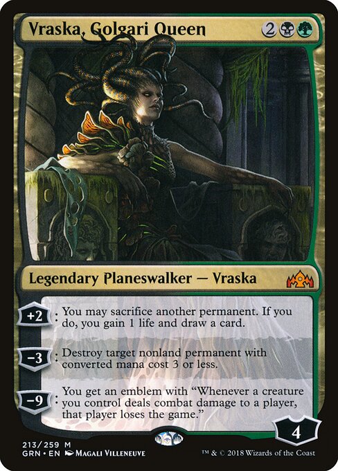Vraska, Golgari Queen GRN-213 Mythic Near Mint Englisch