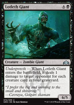 Lotleth Giant GRN-74 Uncommon Excellent Englisch
