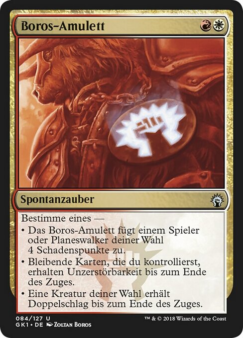 Boros-Amulett GK1-84 Uncommon Excellent Deutsch