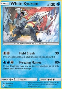 White Kyurem LOT-63 Holo Rare Excellent Deutsch