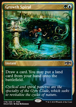 Growth Spiral FNM- Common Light Played Spanisch Foil