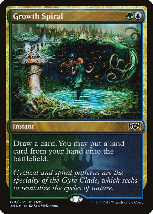 Growth Spiral FNM- Common Light Played Spanisch Foil