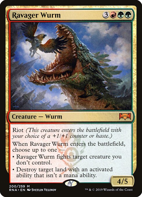 Ravager Wurm RNA-200 Mythic Light Played Englisch