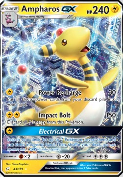 Ampharos GX TEU-43 Ultra Rare Near Mint Deutsch
