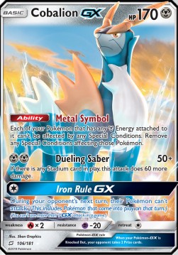 Cobalion GX TEU-106 Ultra Rare Near Mint Französisch