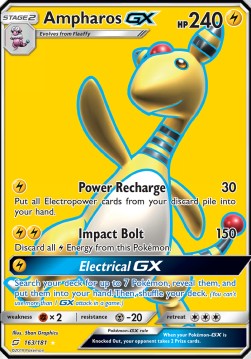 Ampharos GX TEU-163 Ultra Rare Good Deutsch