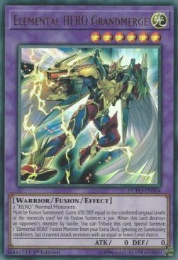 Elemental HERO Grandmerge DUPO-004 Ultra Rare Good Englisch 1. Auflage