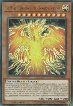 Der geflügelte Drache von Ra - Unsterblicher Phönix DUPO-046 Ultra Rare Poor Deutsch 1. Auflage